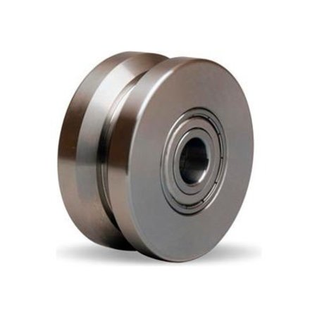 HAMILTON CASTERS Hamilton® Stainless V-Groove Wheel 3 x 1-3/8 - 1/2" Ball Bearing W-313-SVB-1/2